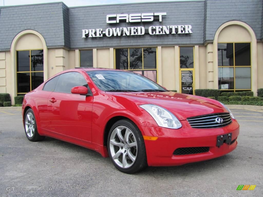 2006 G 35 Coupe - Laser Red Pearl / Graphite photo #1