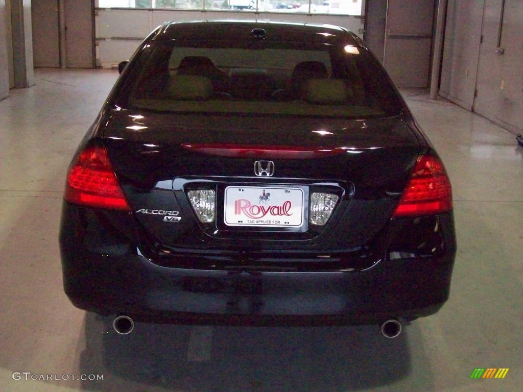 2007 Accord EX-L V6 Sedan - Nighthawk Black Pearl / Ivory photo #5