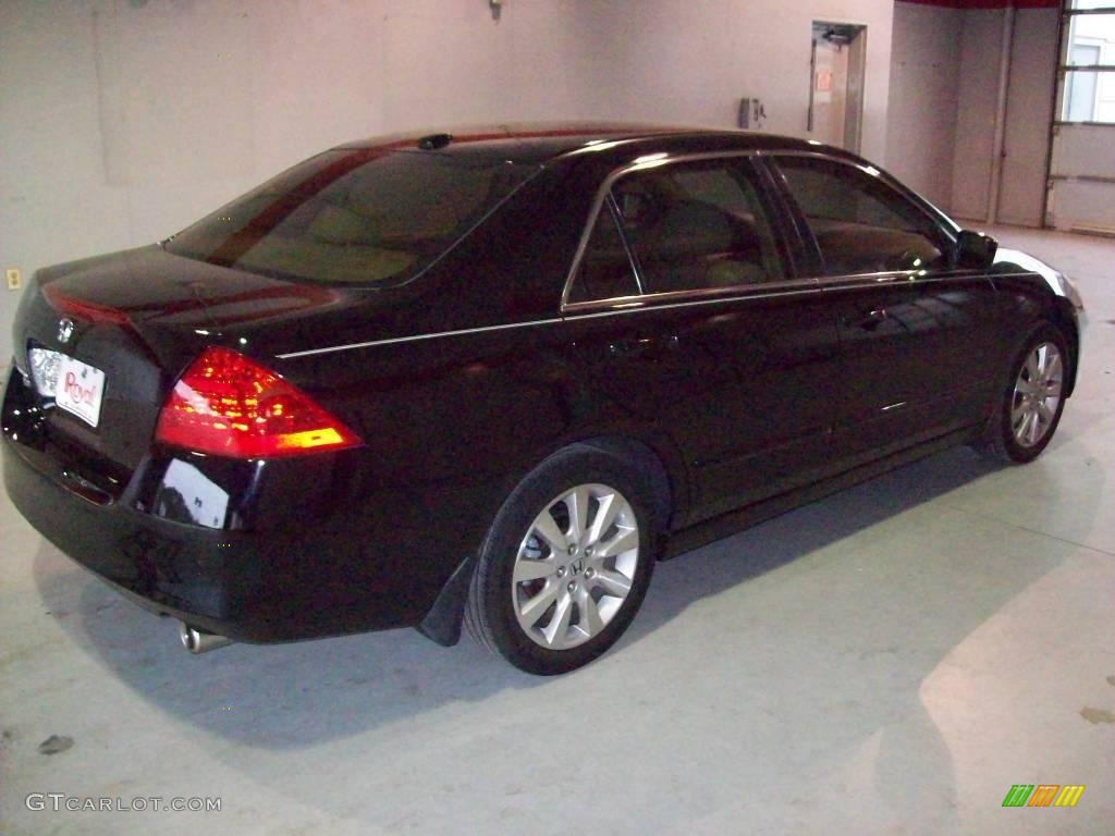 2007 Accord EX-L V6 Sedan - Nighthawk Black Pearl / Ivory photo #6