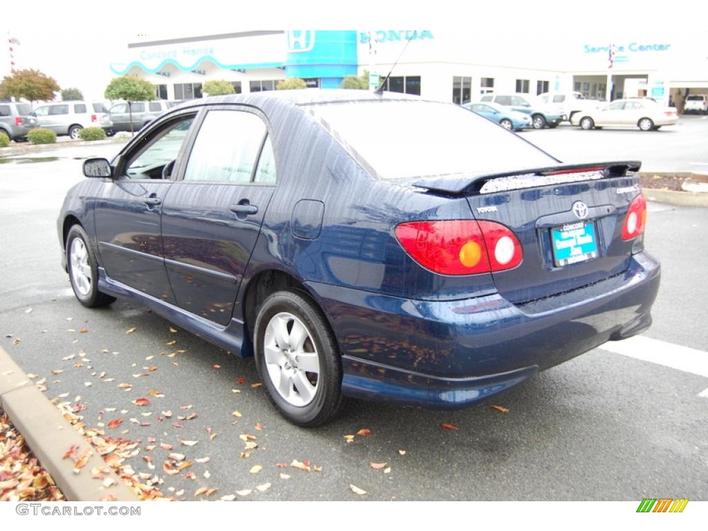 2004 Corolla S - Indigo Ink Blue Pearl / Black photo #5