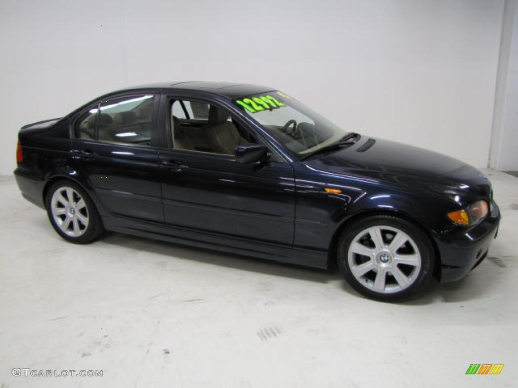 2003 3 Series 325i Sedan - Orient Blue Metallic / Beige photo #2