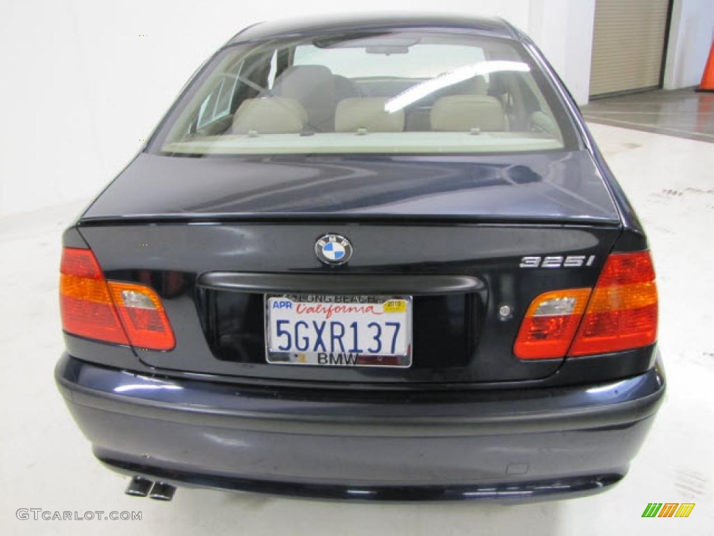 2003 3 Series 325i Sedan - Orient Blue Metallic / Beige photo #6