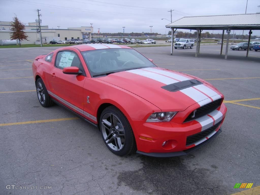 2010 Mustang Shelby GT500 Coupe - Torch Red / Charcoal Black/Silver Soho photo #1