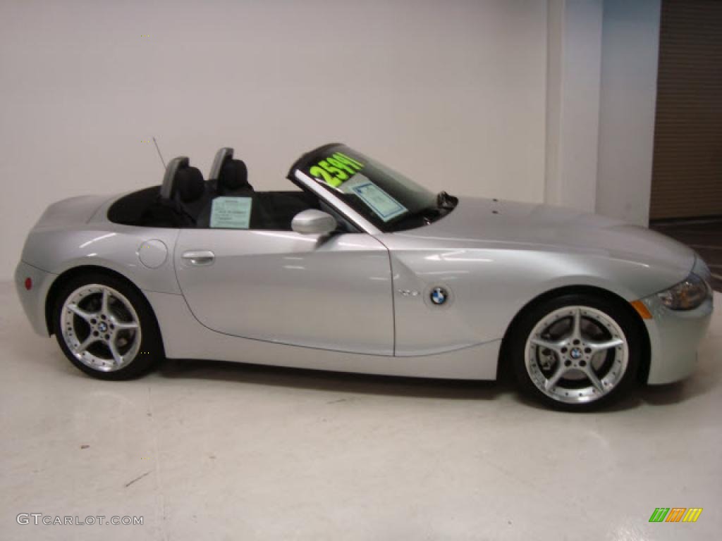 2006 Z4 3.0si Roadster - Titanium Silver Metallic / Black photo #3