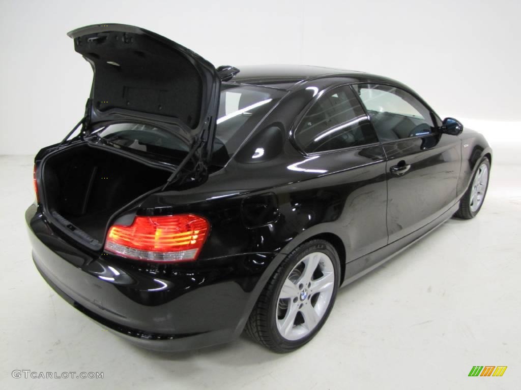 2009 1 Series 128i Coupe - Black Sapphire Metallic / Black photo #9