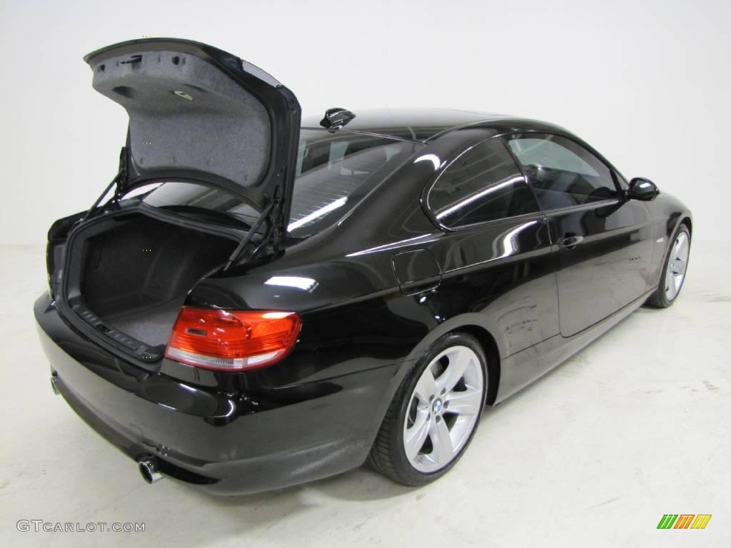 2009 3 Series 335i Coupe - Jet Black / Black photo #9