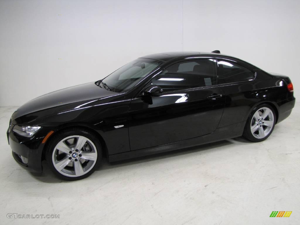 2009 3 Series 335i Coupe - Jet Black / Black photo #11