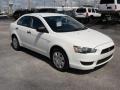 2008 Wicked White Mitsubishi Lancer DE  photo #2