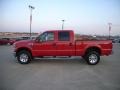 2008 Bright Red Ford F350 Super Duty Lariat Crew Cab 4x4  photo #6