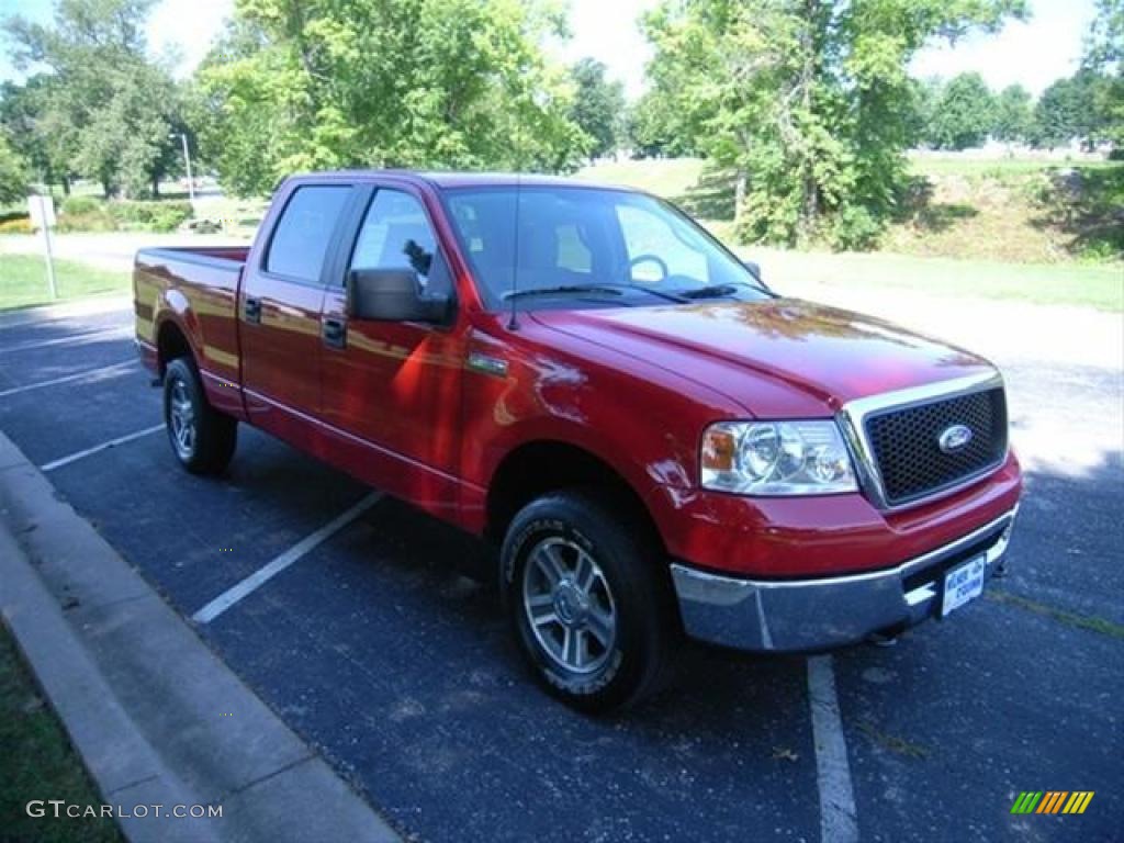 2007 F150 XLT SuperCrew 4x4 - Bright Red / Medium Flint photo #1