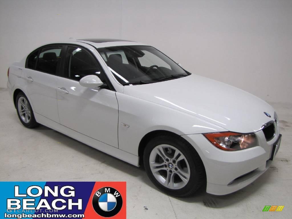 2008 3 Series 328i Sedan - Alpine White / Black photo #1