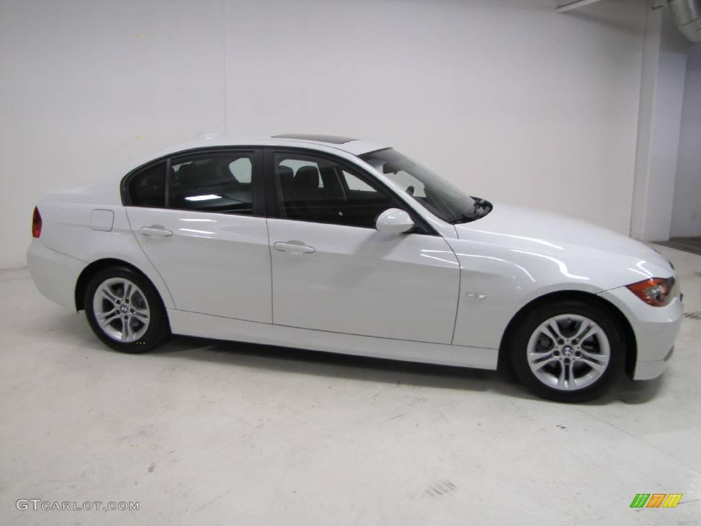 2008 3 Series 328i Sedan - Alpine White / Black photo #3