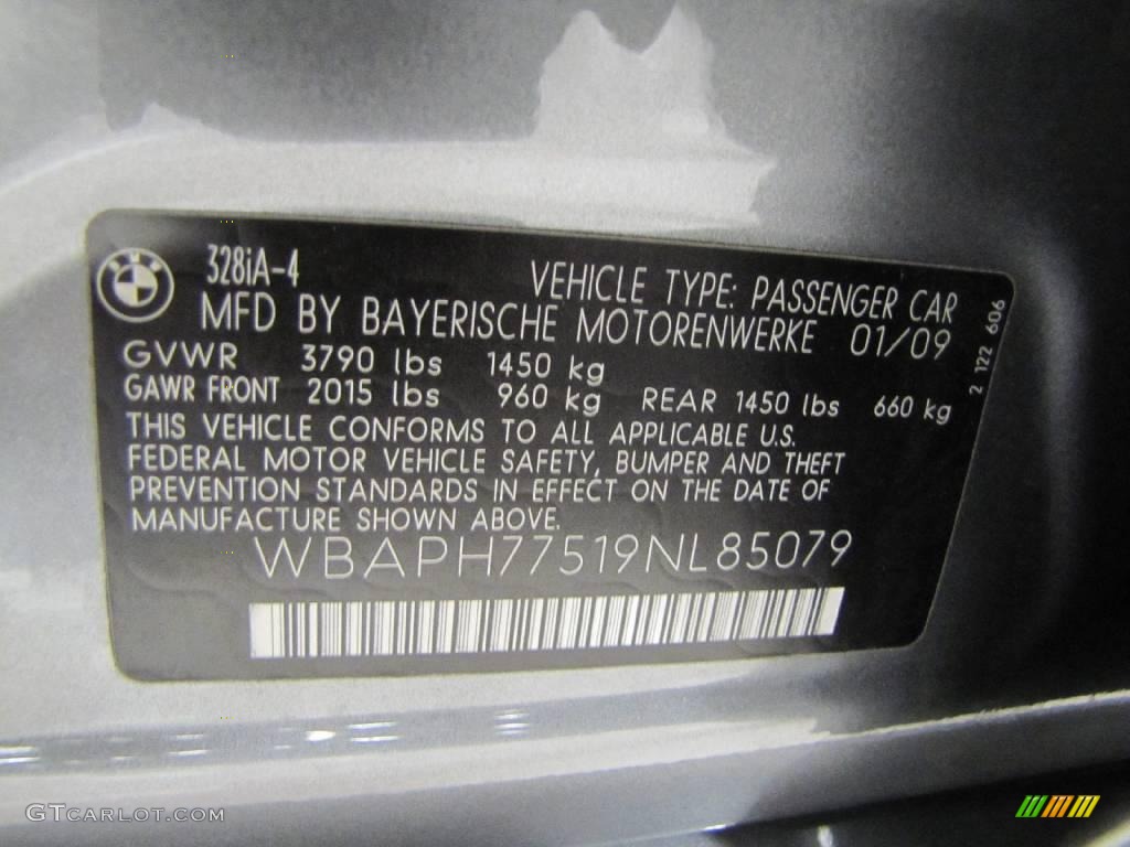 2009 3 Series 328i Sedan - Space Grey Metallic / Grey Dakota Leather photo #14