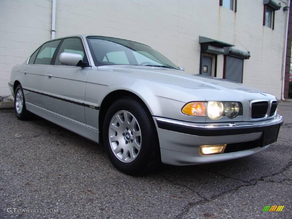 2001 7 Series 740iL Sedan - Titanium Silver Metallic / Black photo #6