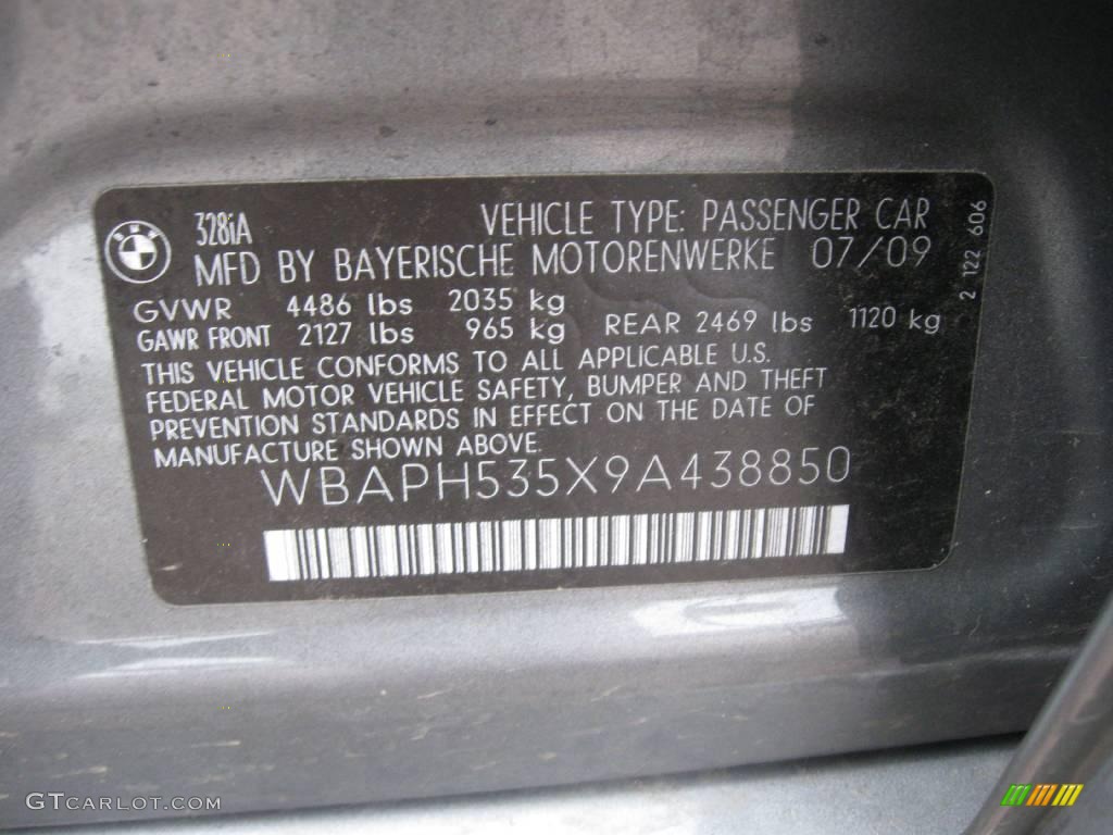 2009 3 Series 328i Sedan - Space Grey Metallic / Grey photo #14