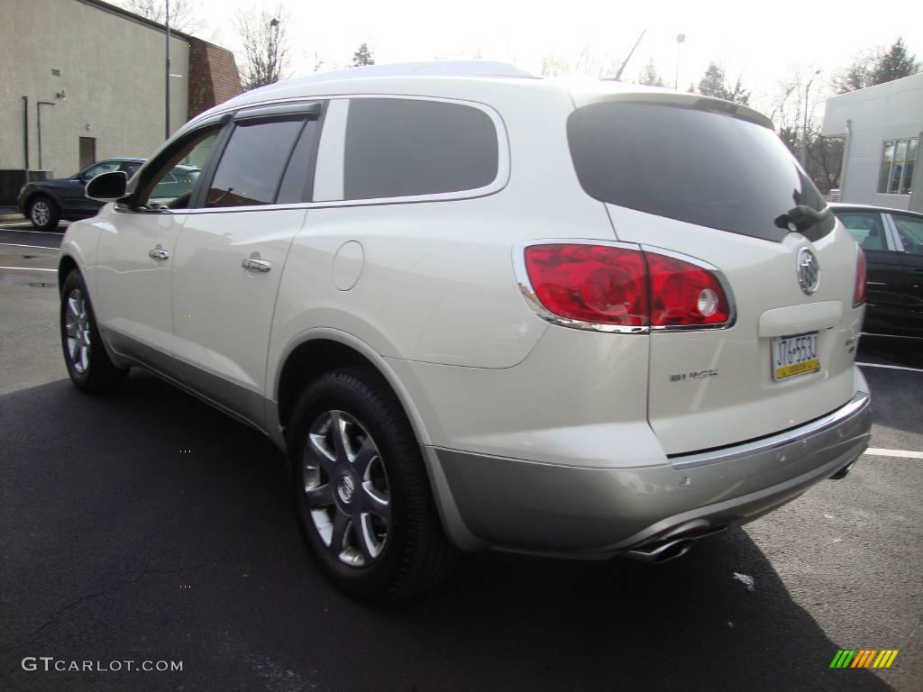 2008 Enclave CXL AWD - White Diamond Tri Coat / Cashmere/Cocoa photo #9