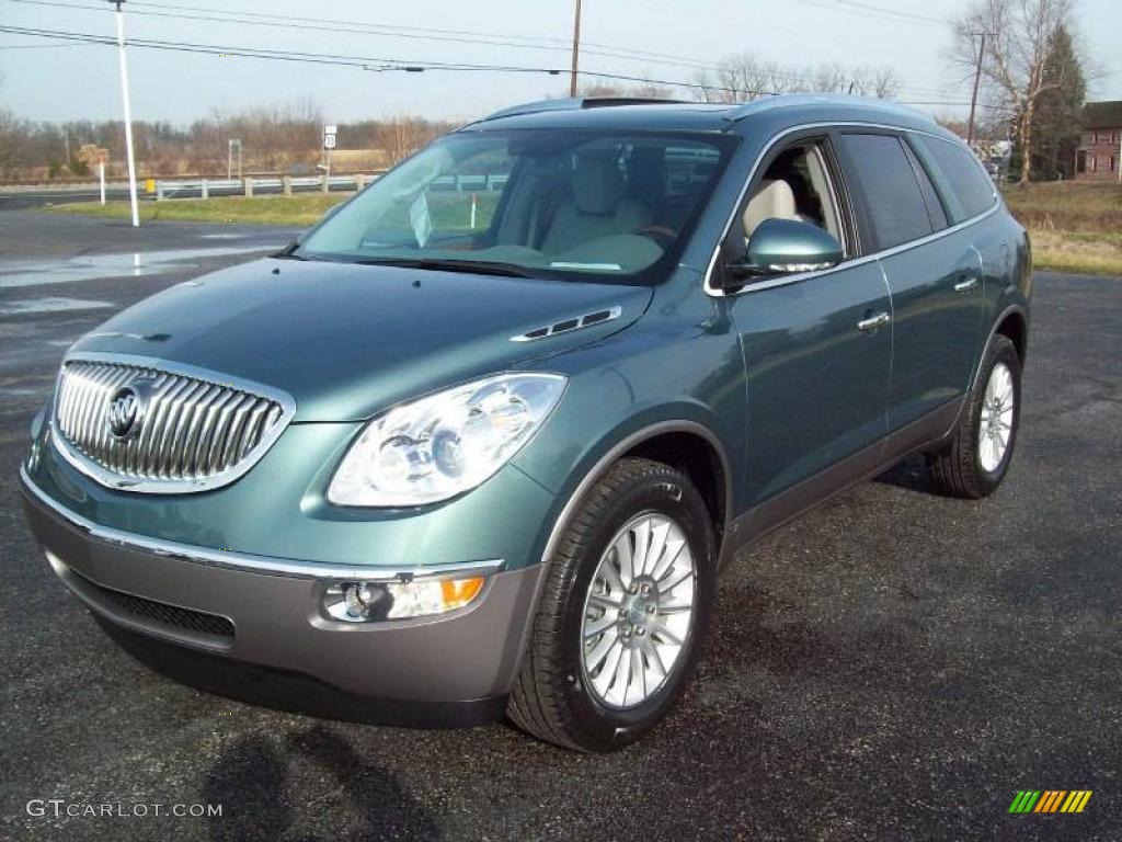 2010 Enclave CXL - Silver Green Metallic / Titanium/Dark Titanium photo #15