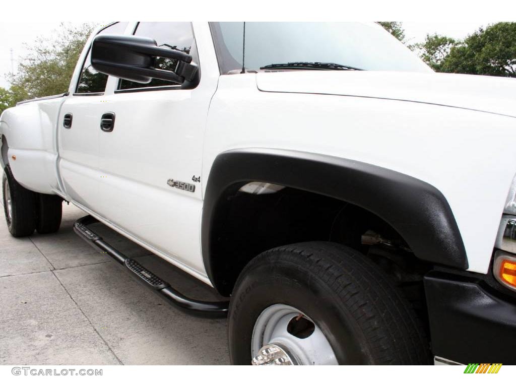 2001 Silverado 3500 LT Crew Cab 4x4 Dually - Summit White / Graphite photo #14