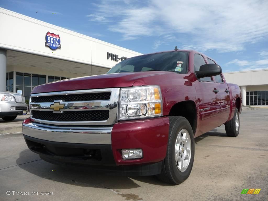 2007 Silverado 1500 LT Crew Cab - Sport Red Metallic / Ebony Black photo #1