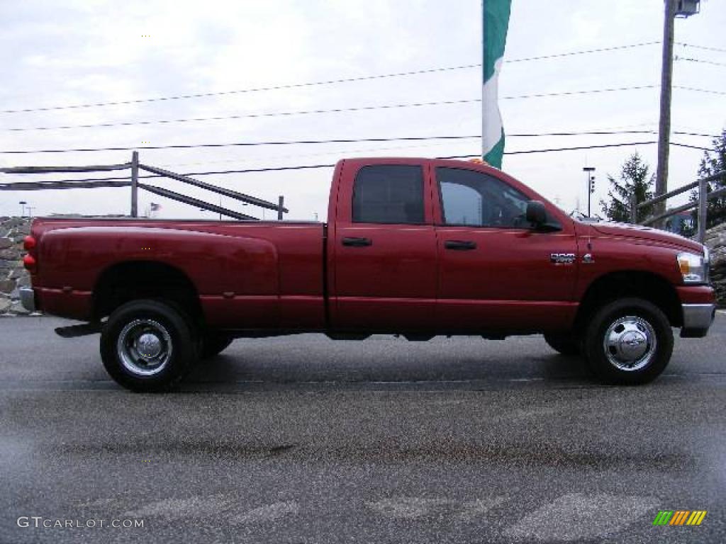 2007 Ram 3500 SLT Quad Cab 4x4 Dually - Inferno Red Crystal Pearl / Medium Slate Gray photo #6