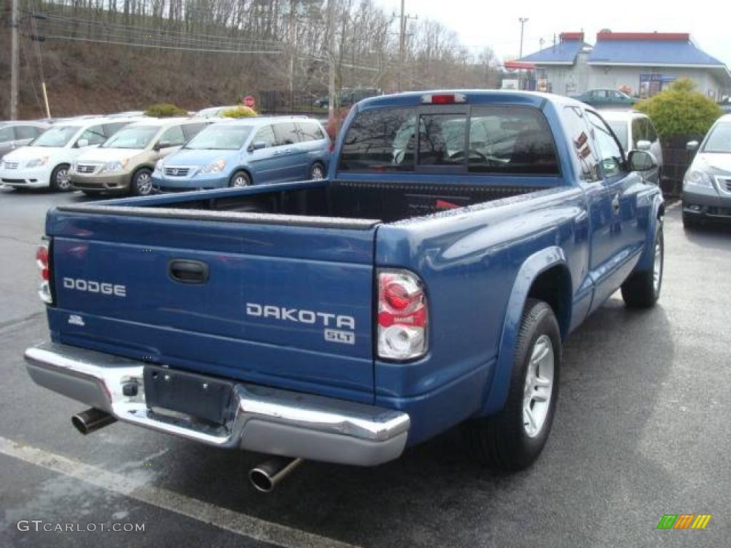 2004 Dakota SLT Club Cab - Atlantic Blue Pearl / Dark Slate Gray photo #4