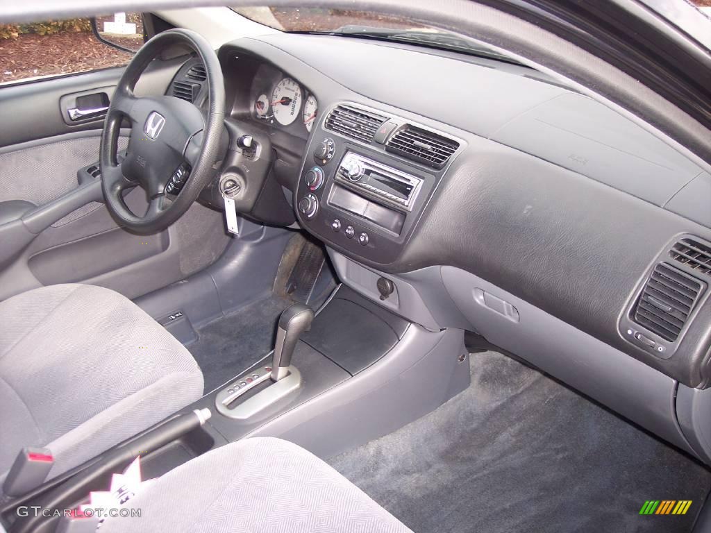 2002 Civic LX Sedan - Nighthawk Black Pearl / Gray photo #25