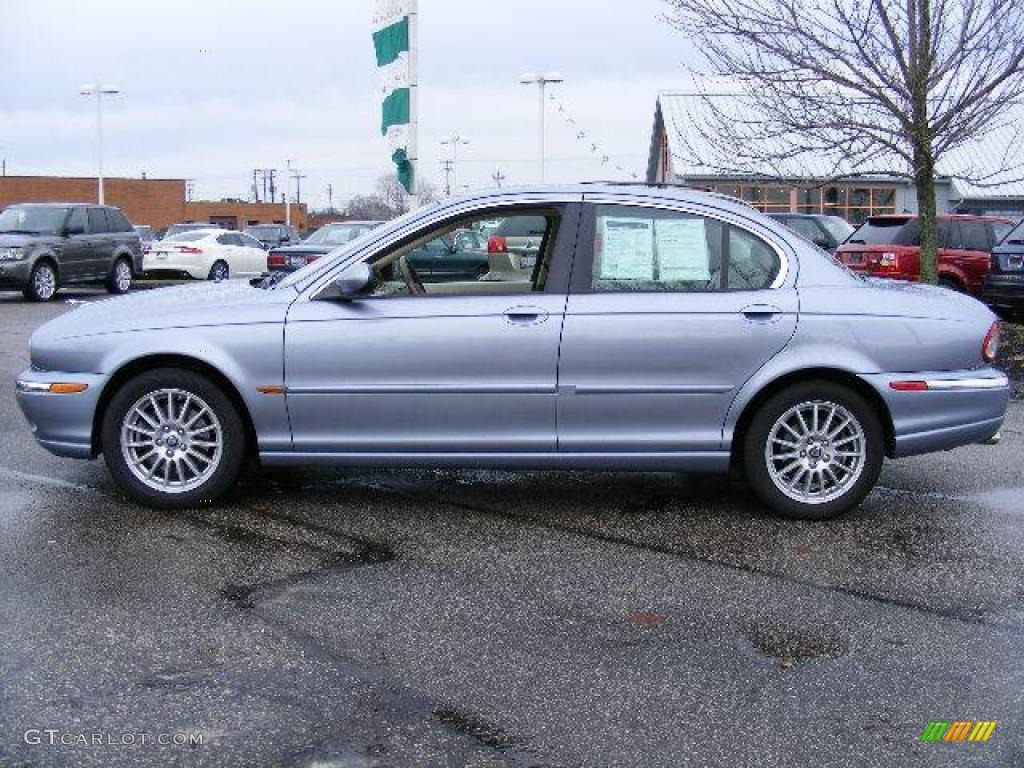 2008 X-Type 3.0 Sedan - Glacier Blue Metallic / Ivory photo #2