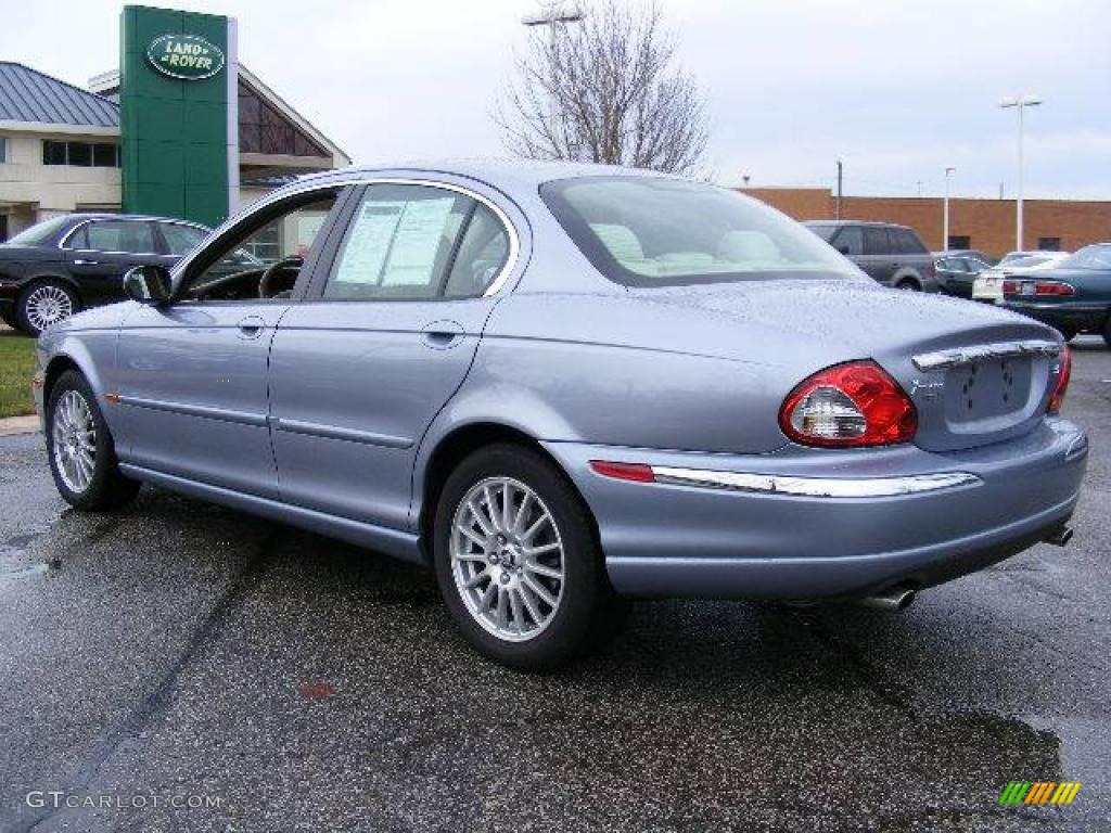 2008 X-Type 3.0 Sedan - Glacier Blue Metallic / Ivory photo #3