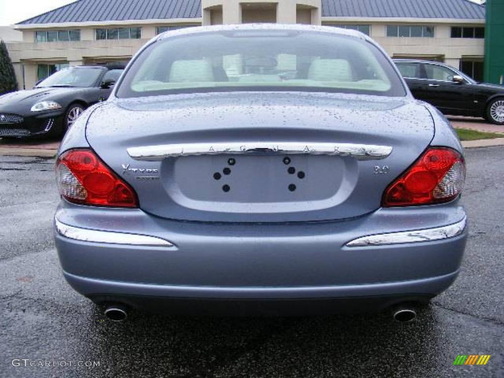 2008 X-Type 3.0 Sedan - Glacier Blue Metallic / Ivory photo #4