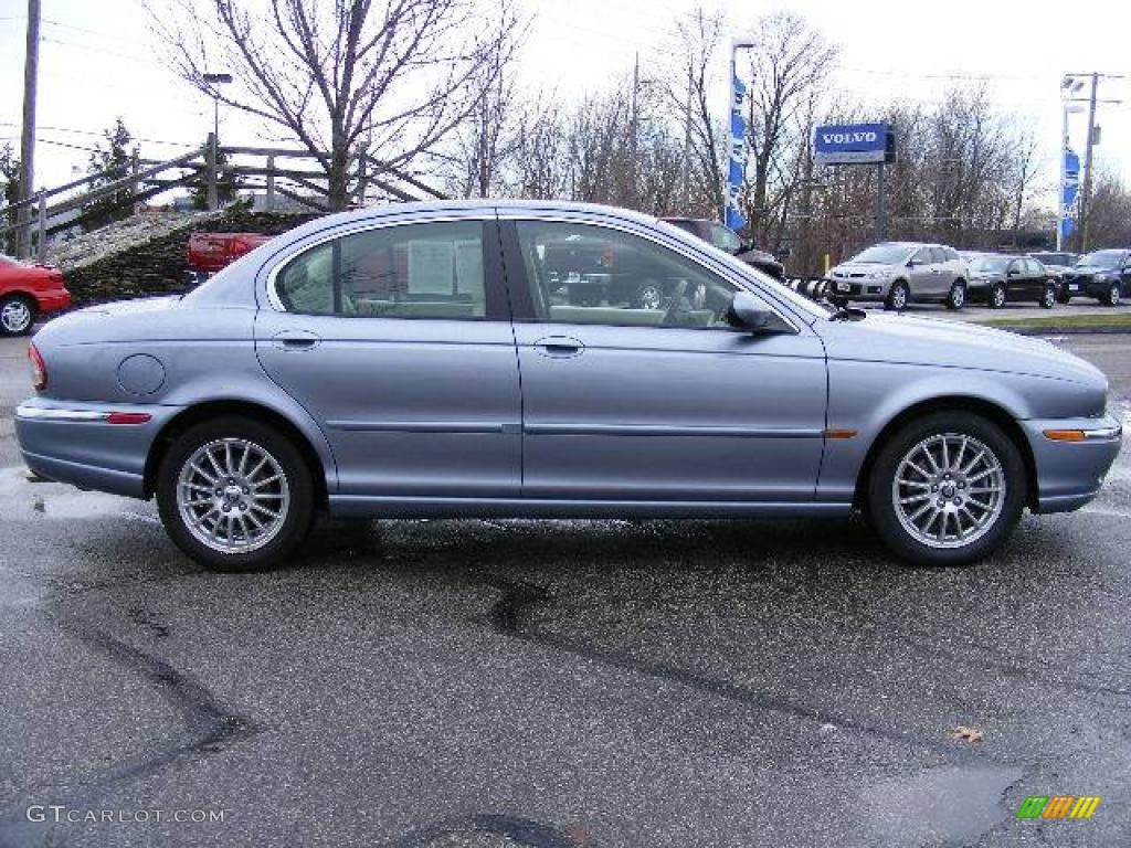 2008 X-Type 3.0 Sedan - Glacier Blue Metallic / Ivory photo #6