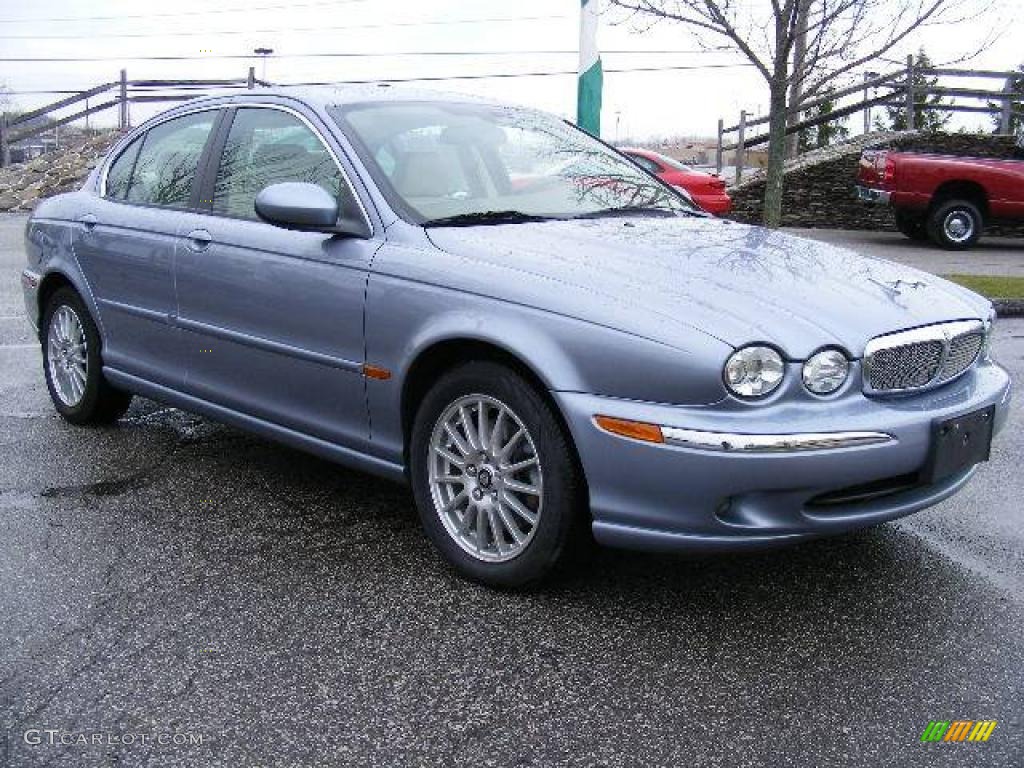 2008 X-Type 3.0 Sedan - Glacier Blue Metallic / Ivory photo #7