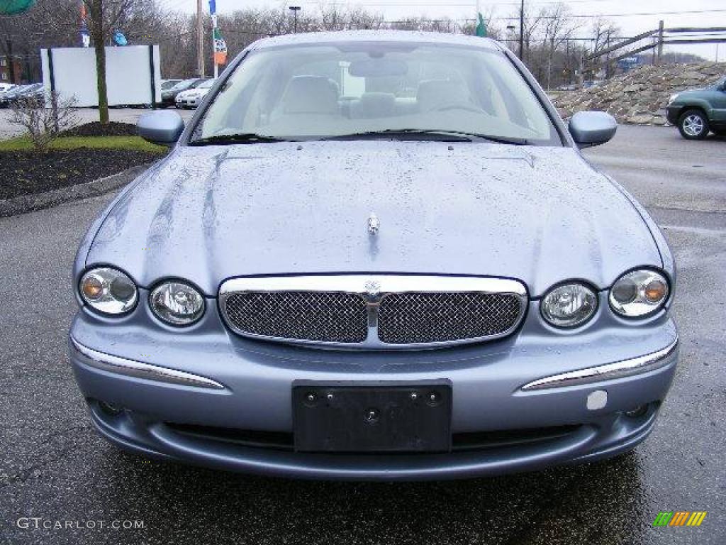 2008 X-Type 3.0 Sedan - Glacier Blue Metallic / Ivory photo #8