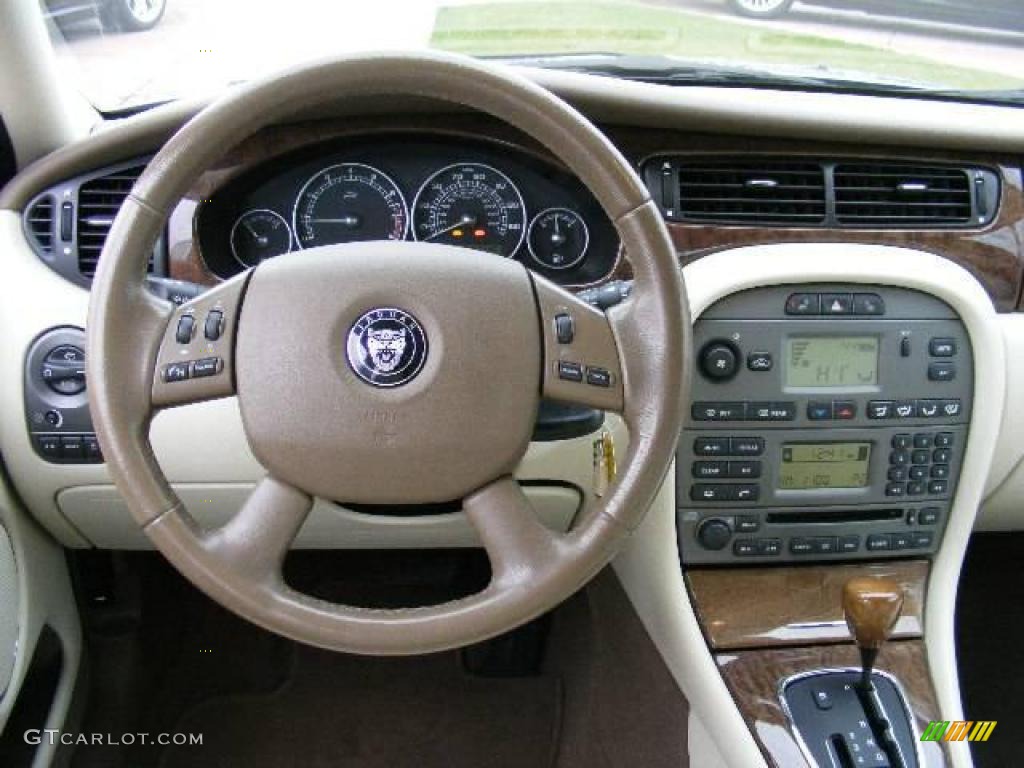 2008 X-Type 3.0 Sedan - Glacier Blue Metallic / Ivory photo #15