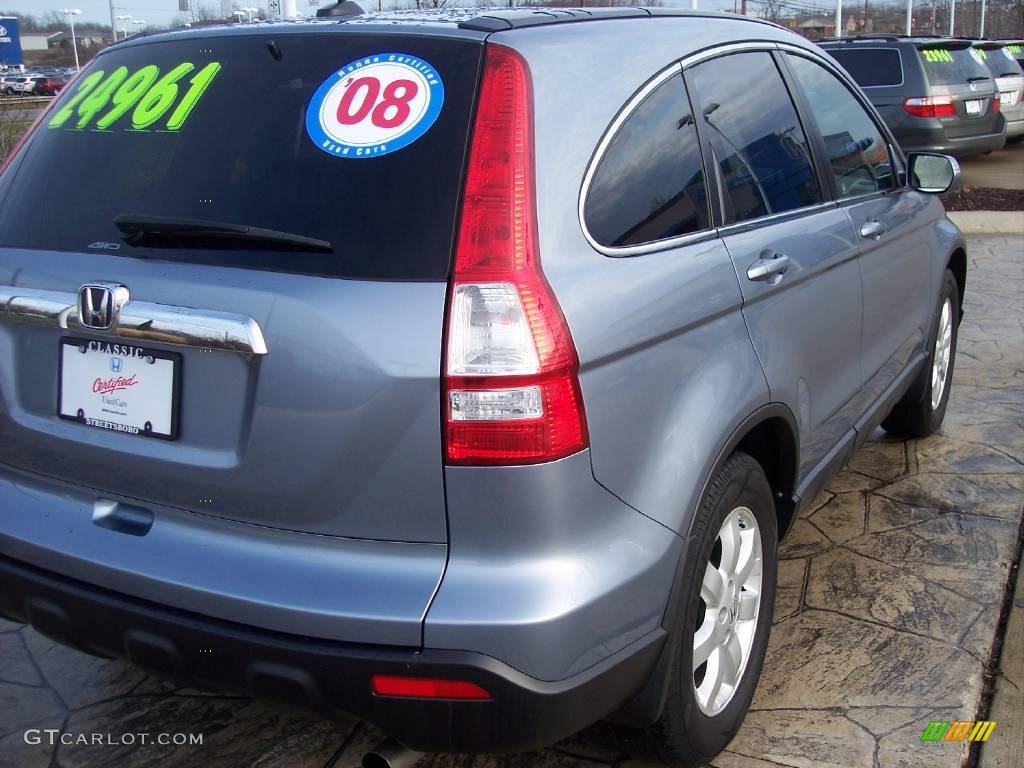 2008 CR-V EX-L 4WD - Glacier Blue Metallic / Gray photo #8