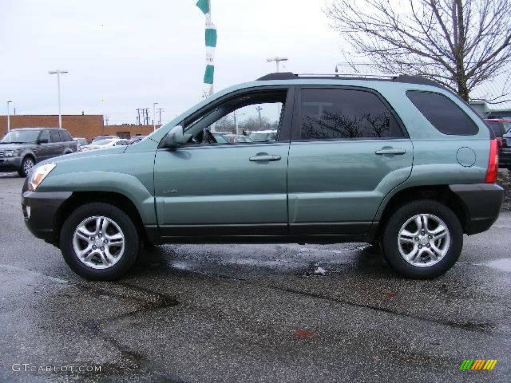 2005 Sportage EX 4WD - Royal Jade Green / Black photo #2