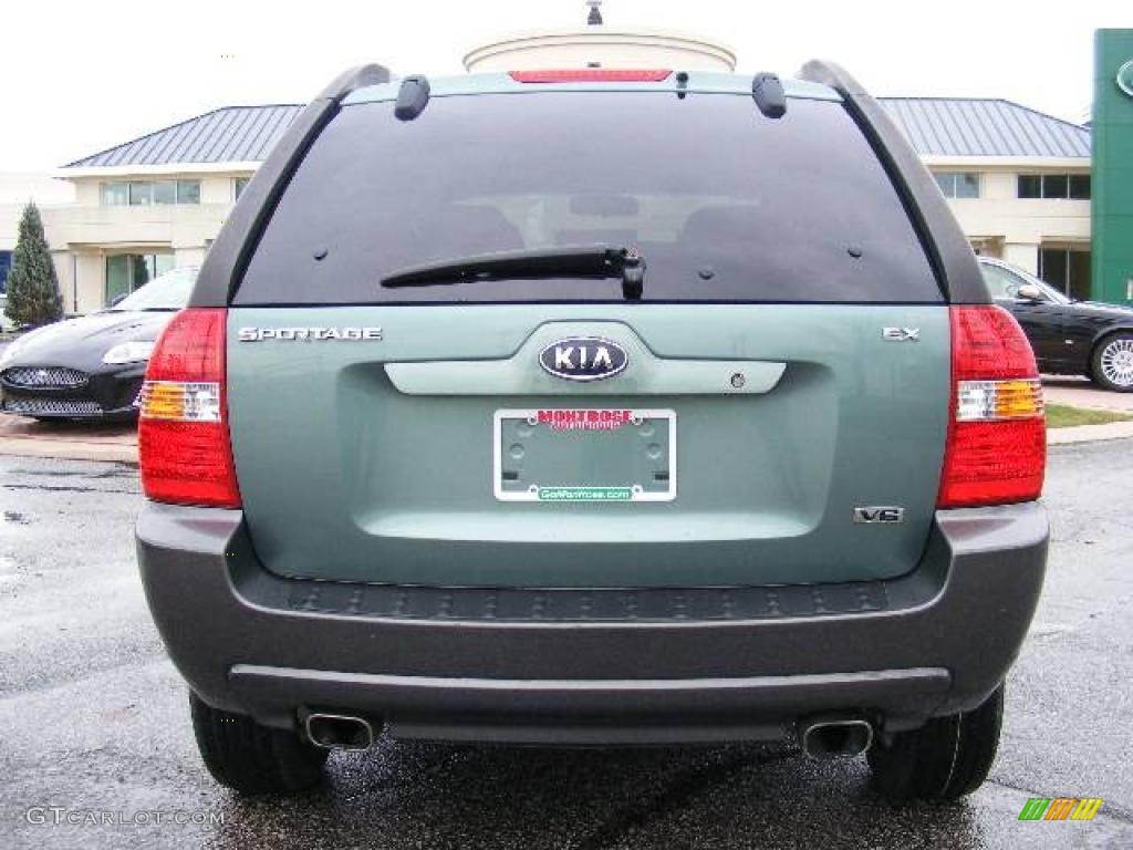 2005 Sportage EX 4WD - Royal Jade Green / Black photo #4