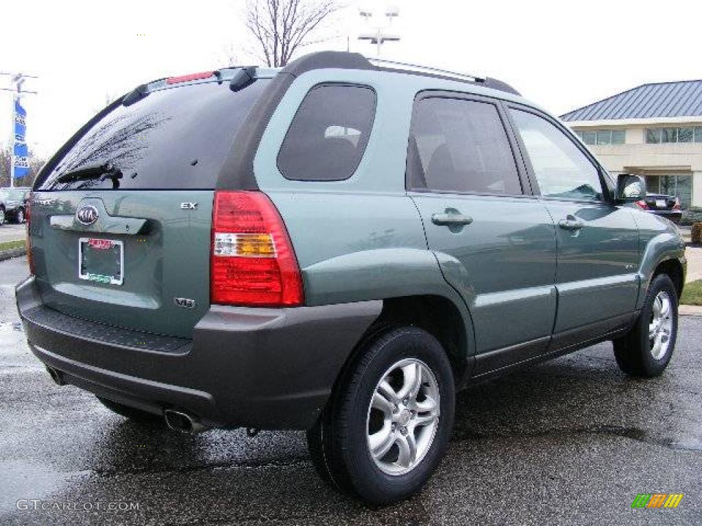 2005 Sportage EX 4WD - Royal Jade Green / Black photo #5