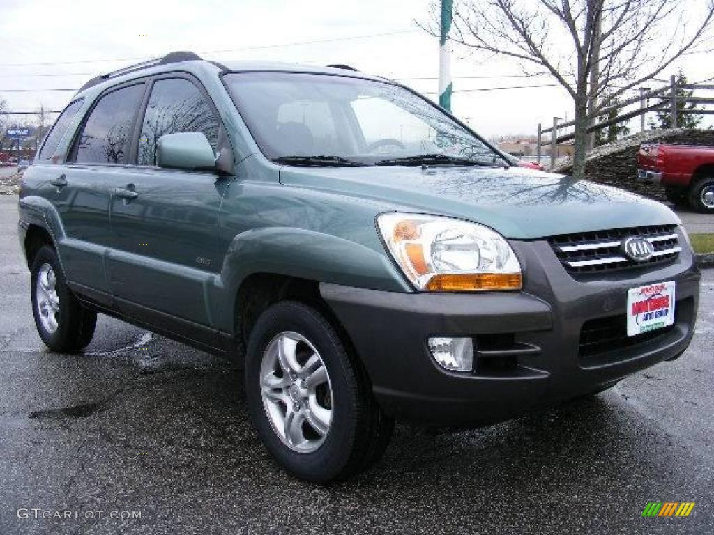 2005 Sportage EX 4WD - Royal Jade Green / Black photo #7
