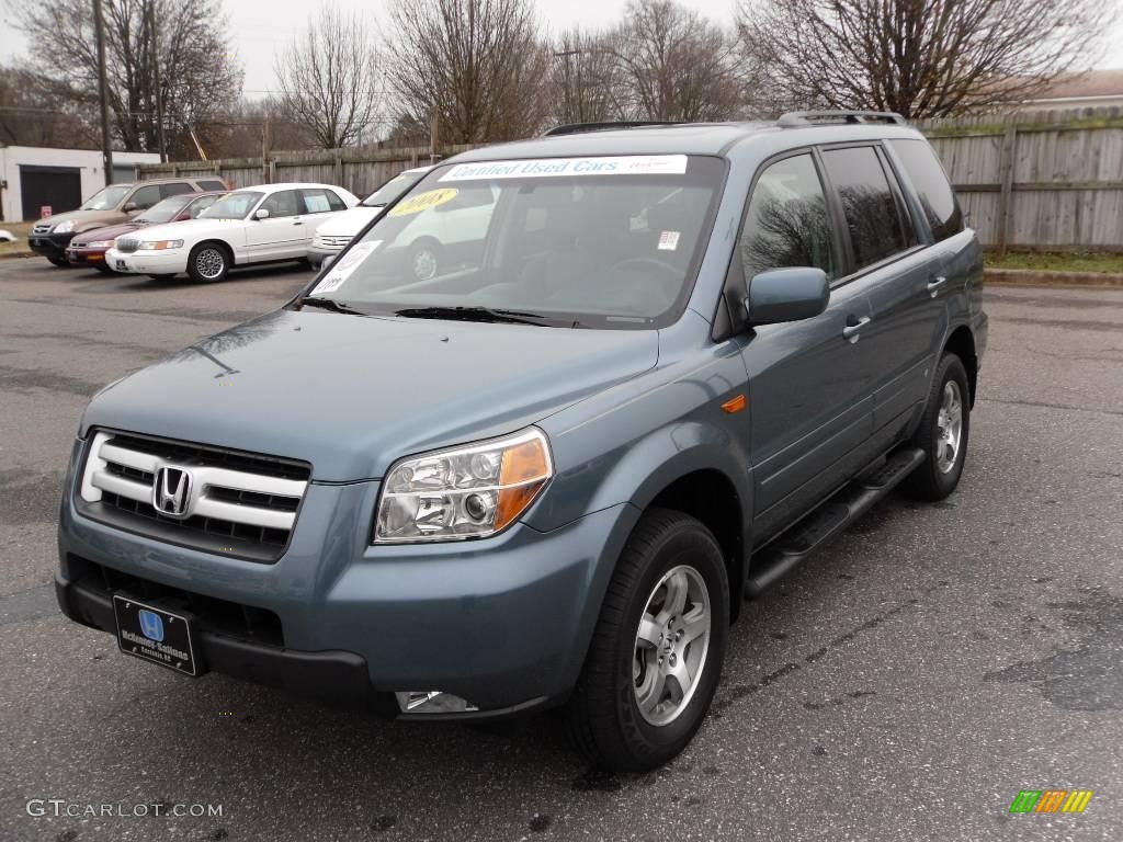 2008 Pilot EX-L 4WD - Steel Blue Metallic / Gray photo #1