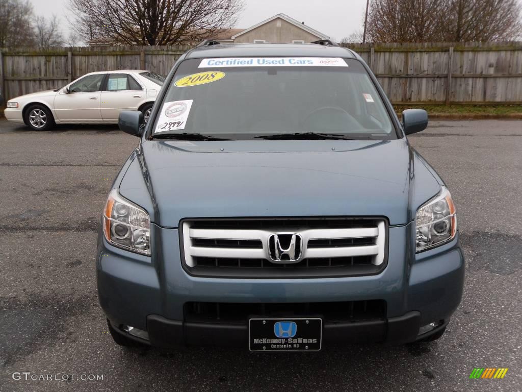 2008 Pilot EX-L 4WD - Steel Blue Metallic / Gray photo #6
