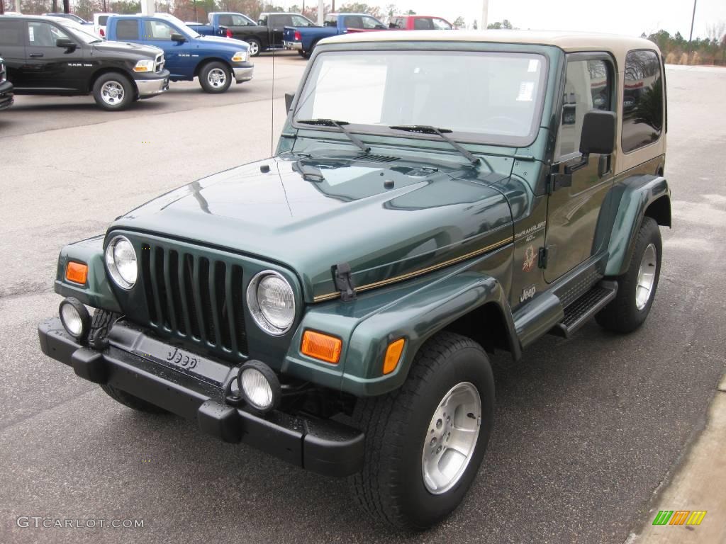 2001 Wrangler Sahara 4x4 - Forest Green / Camel/Dark Green photo #1