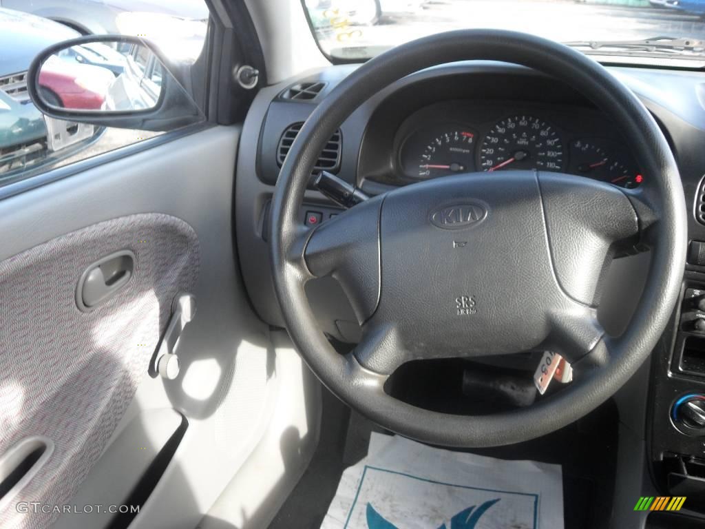 2002 Rio Sedan - Light Silver / Gray photo #14