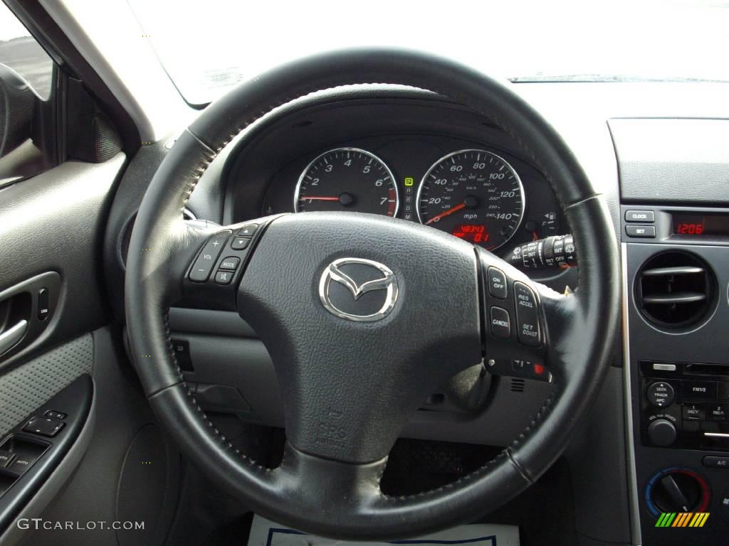 2006 MAZDA6 s Sport Wagon - Glacier Silver Metallic / Gray photo #11