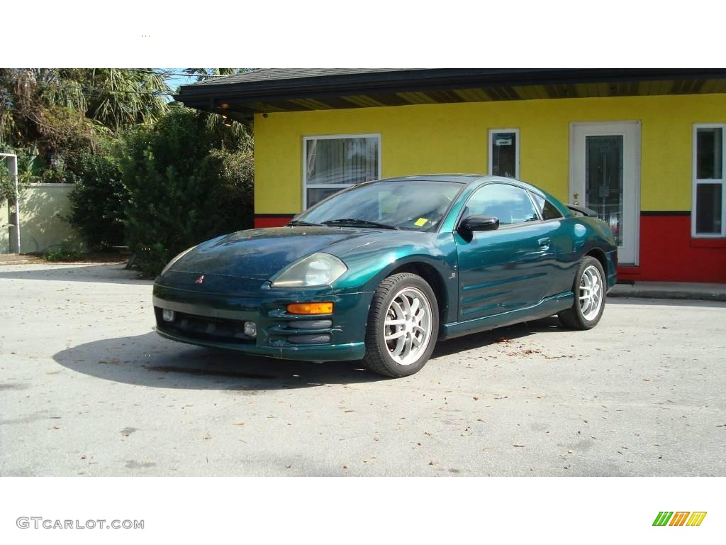 2001 Eclipse GT Coupe - Sherwood Green Pearl / Beige photo #1