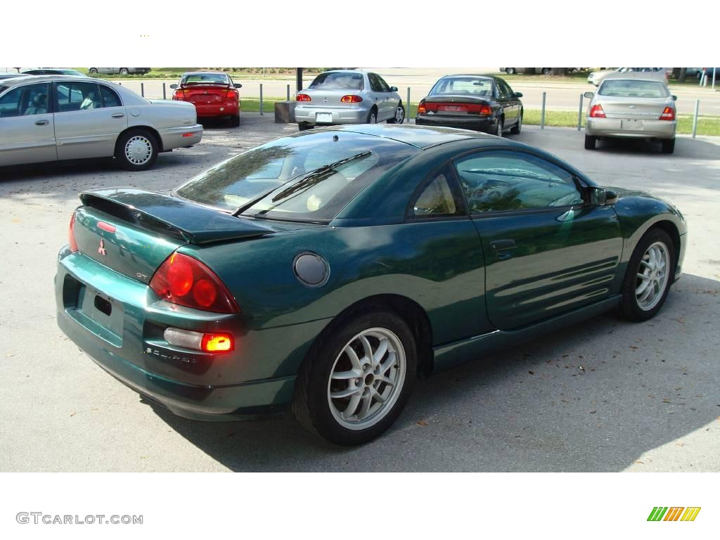 2001 Eclipse GT Coupe - Sherwood Green Pearl / Beige photo #5