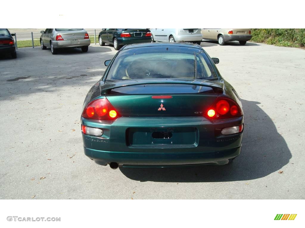 2001 Eclipse GT Coupe - Sherwood Green Pearl / Beige photo #6