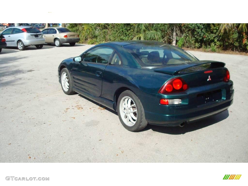 2001 Eclipse GT Coupe - Sherwood Green Pearl / Beige photo #7