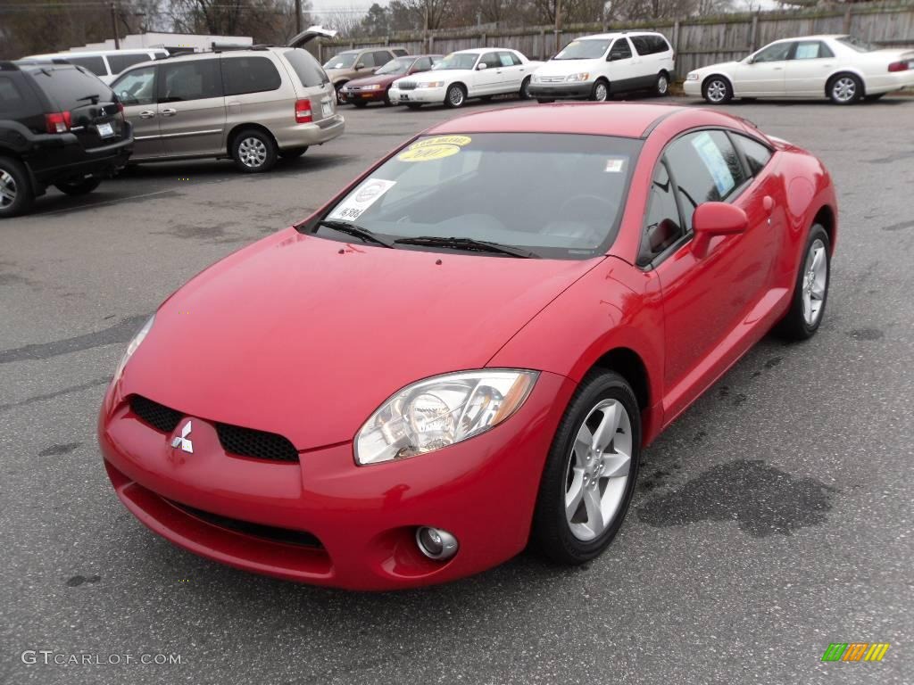 2007 Eclipse GT Coupe - Pure Red / Dark Charcoal photo #1