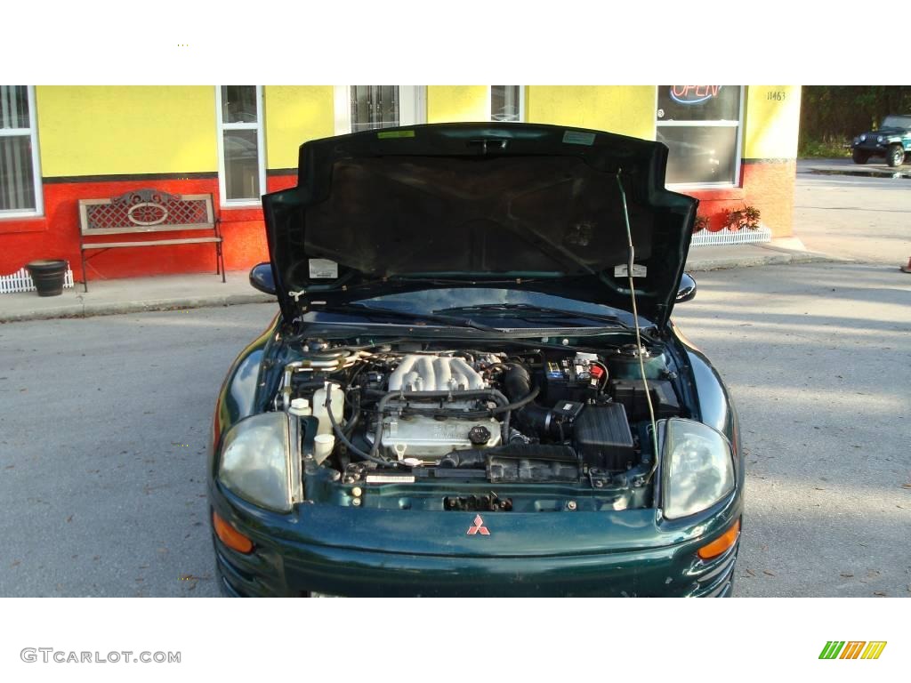 2001 Eclipse GT Coupe - Sherwood Green Pearl / Beige photo #21