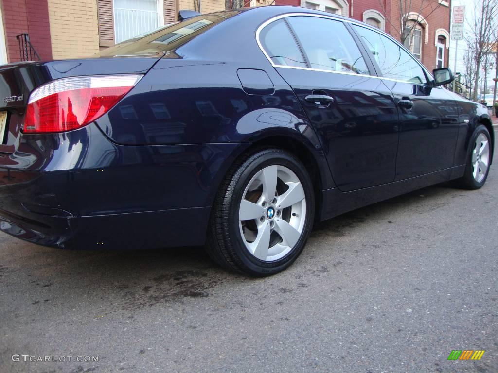 2006 5 Series 530xi Sedan - Black Sapphire Metallic / Beige photo #4